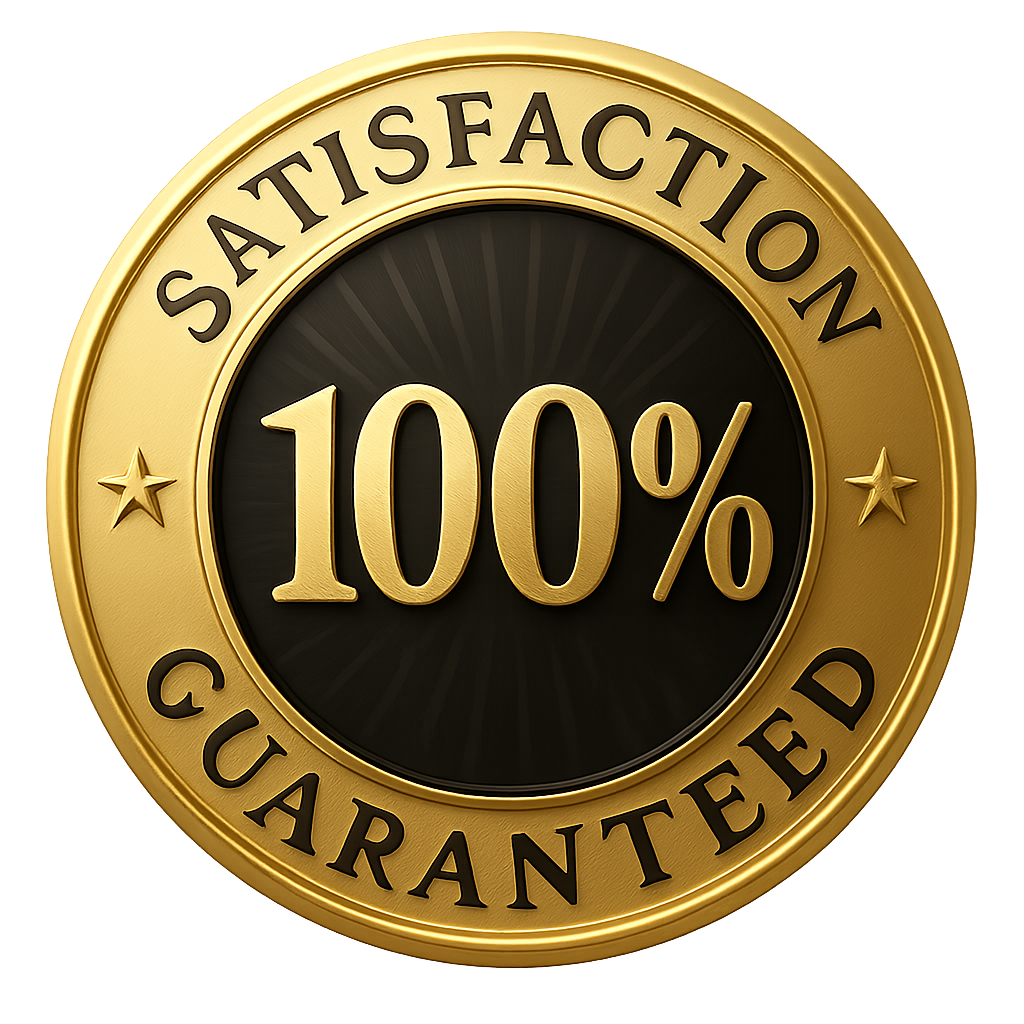 100% Satisfaction Guaranteed seal